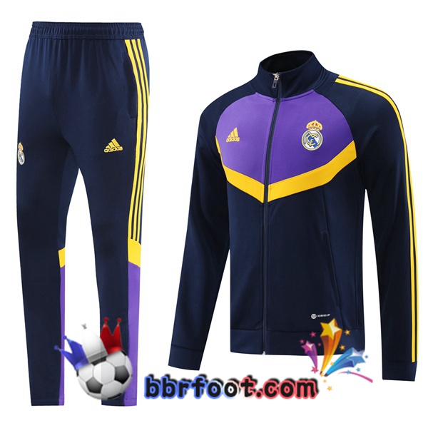 Survetement Foot - Veste Real Madrid Bleu Royal Pourpre 2024/2025