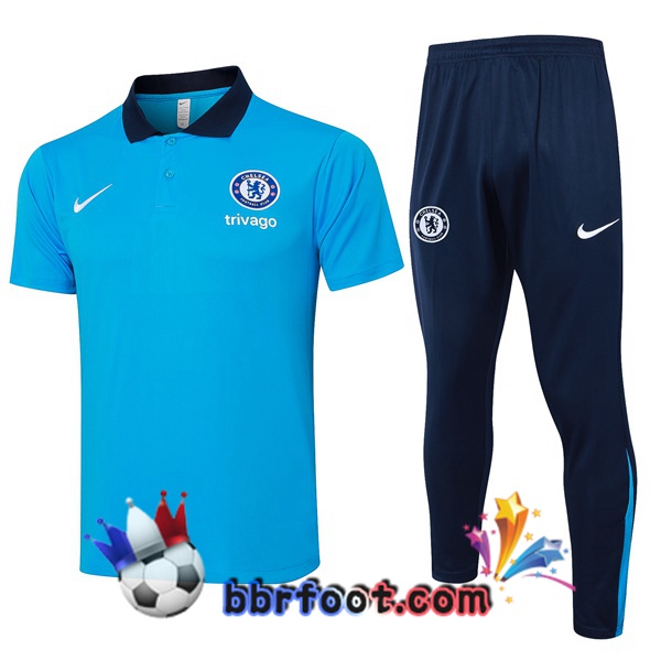 Polo Foot FC Chelsea + Pantalon Bleu 2024/2025