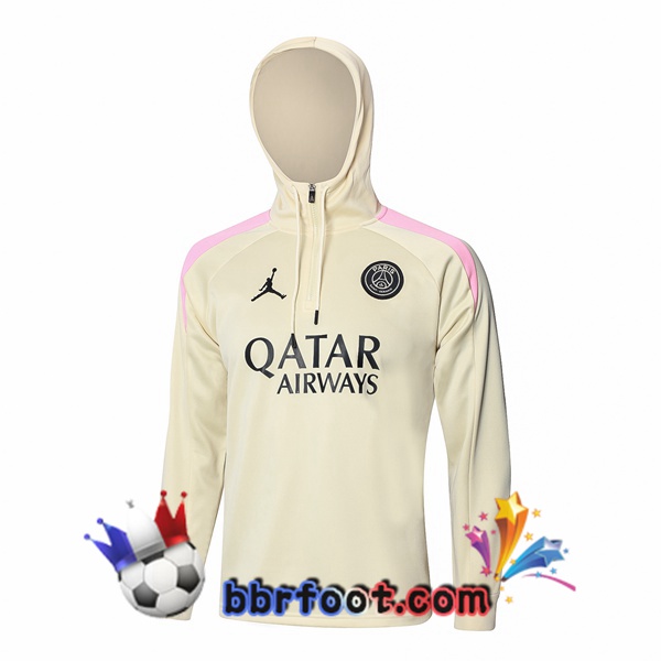 Sweat A Capuche JORDAN Paris PSG Jaune 2024/2025