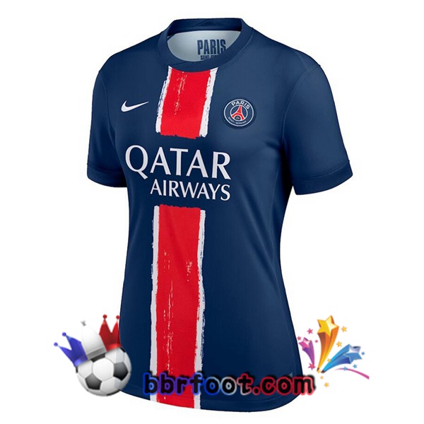Maillot Foot Paris PSG Femme Domicile Bleu Royal 2024/2025