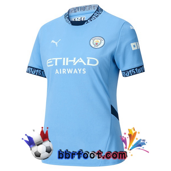 Maillot Foot Manchester City Femme Domicile Bleu 2024/2025