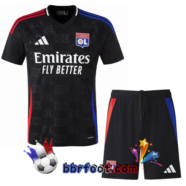 Maillot Foot Lyon OL Enfant Exterieur Noir 2024/2025 Maillot Foot Lyon OL Enfant Exterieur Noir 2024/2025