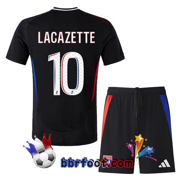 Maillot Foot Lyon OL (LACAZETTE 10) Enfant Exterieur Noir 2024/2025