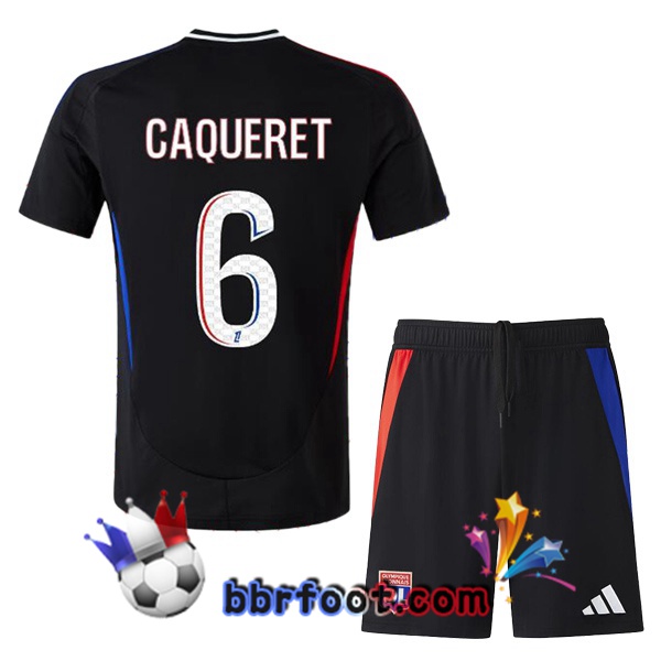 Maillot Foot Lyon OL (CAQUERET 6) Enfant Exterieur Noir 2024/2025