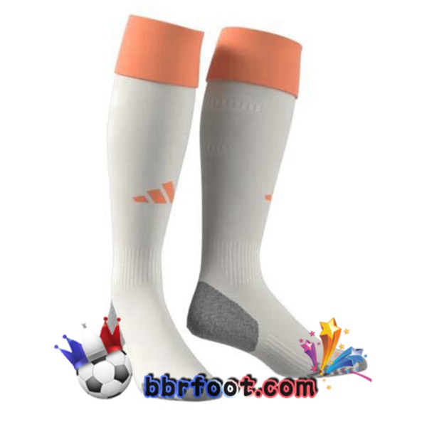 Chaussettes Foot AS Roma Exterieur Blanc 2024/2025