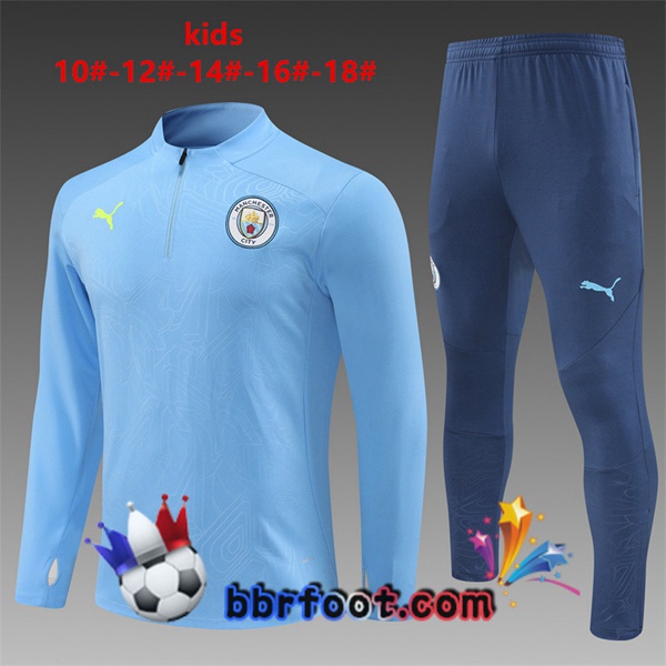 Survetement Foot Manchester City Enfant Bleu 2024/2025