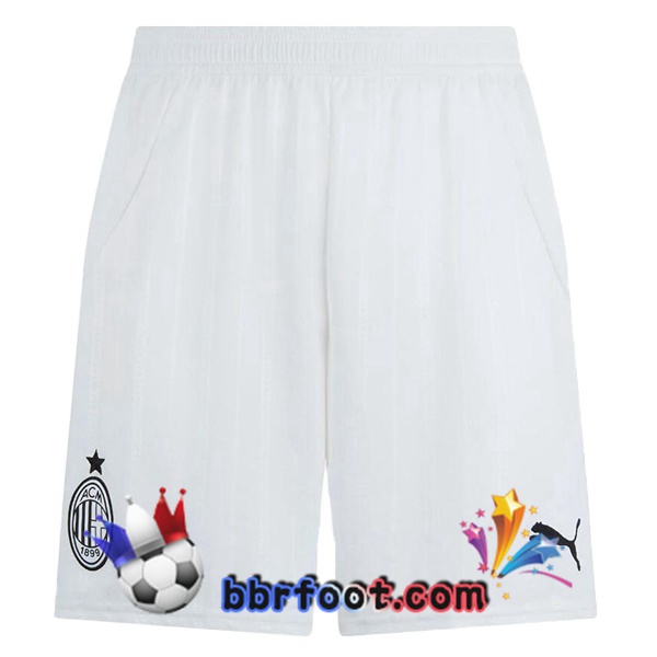 Short Foot AC Milan Exterieur Blanc 2024/2025 Short Foot AC Milan Exterieur Blanc 2024/2025