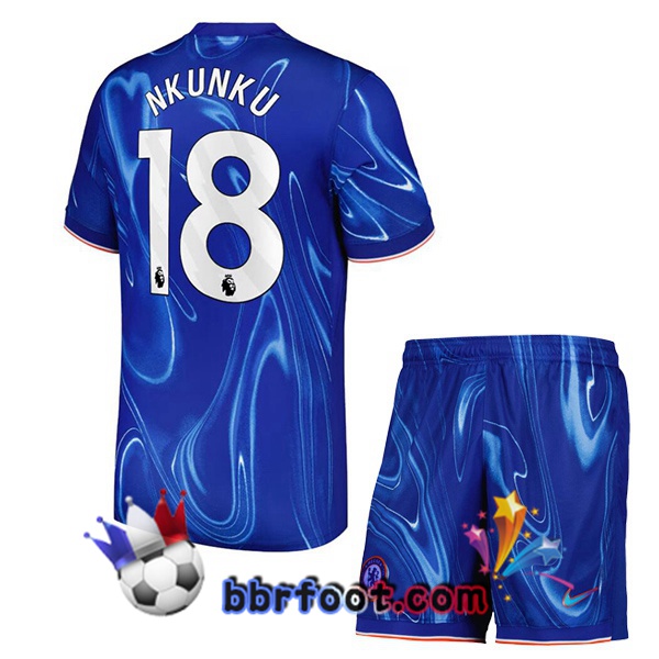 Maillot Foot FC Chelsea (Nkunku 18) Enfant Domicile Bleu 2024/2025