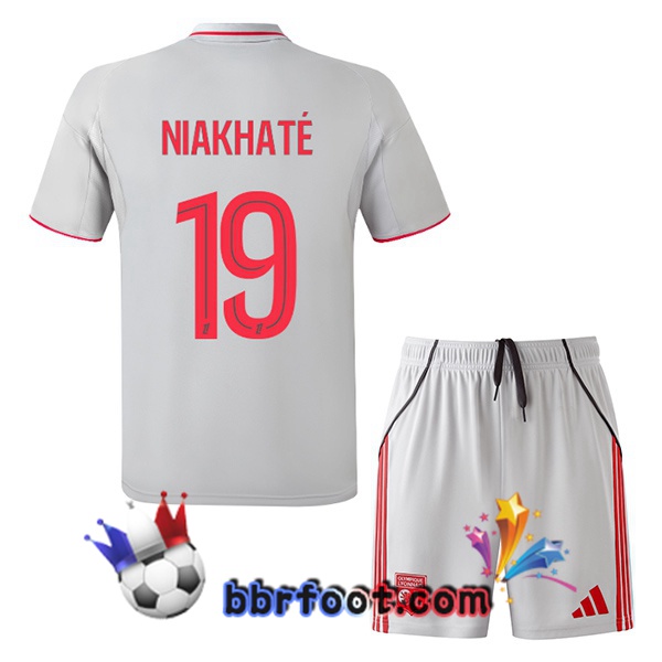 Maillot Foot Lyon OL (NIAKHATÉ 19) Enfant Third Gris 2025/2026 Maillot Foot Lyon OL (NIAKHATÉ 19) Enfant Third Gris 2025/2026