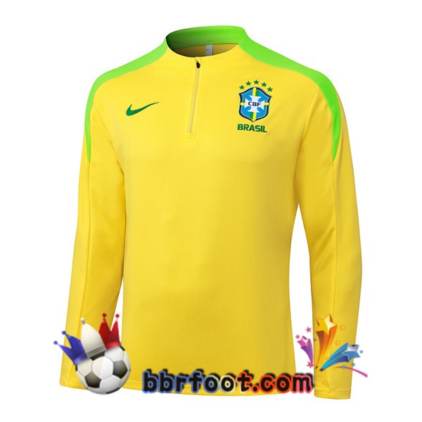 Sweatshirts Homme Bresil Jaune 2025/2026 Sweatshirts Homme Bresil Jaune 2025/2026