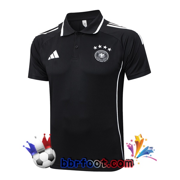 Polo Foot Allemagne Noir 2025/2026 Polo Foot Allemagne Noir 2025/2026