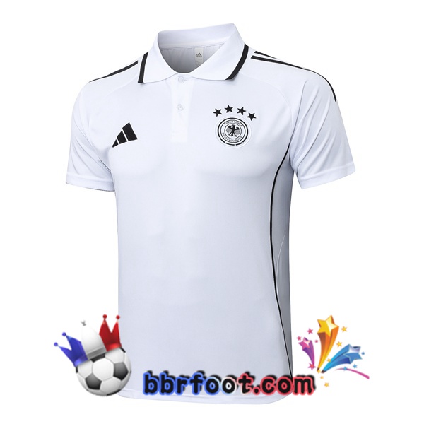 Polo Foot Allemagne Blanc 2025/2026 Polo Foot Allemagne Blanc 2025/2026