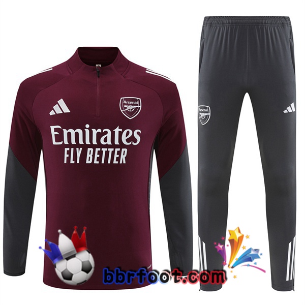 Survetement Foot Arsenal Rouge 2025/2026 Survetement Foot Arsenal Rouge 2025/2026