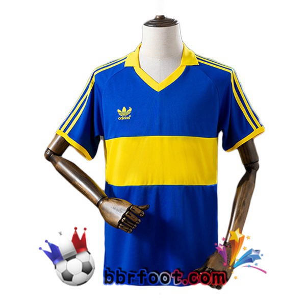Maillot Foot Boca Juniors Retro Domicile Bleu Royal 1985-1986 Maillot Foot Boca Juniors Retro Domicile Bleu Royal 1985-1986
