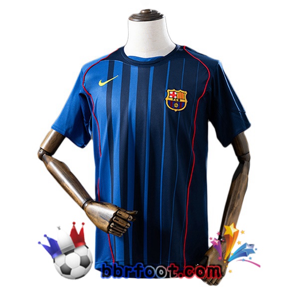 Maillot Foot FC Barcelone Retro Exterieur Bleu 2004-2005 Maillot Foot FC Barcelone Retro Exterieur Bleu 2004-2005