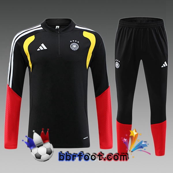 Survetement Foot Allemagne Enfant Noir 2025/2026 Survetement Foot Allemagne Enfant Noir 2025/2026