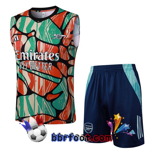 Gilet Foot Arsenal + Shorts Rouge Vert 2025/2026