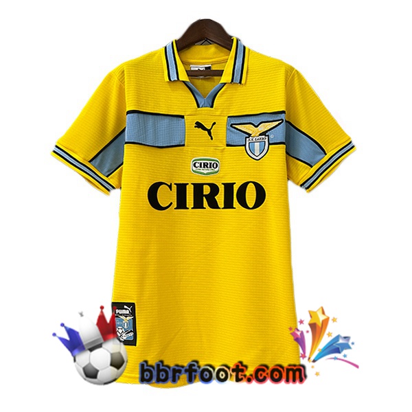 Maillot Foot SS Lazio Retro Exterieur Jaune 1998-1999