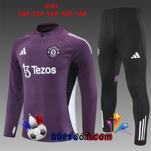 Survetement Foot Manchester United Enfant Pourpre 2025/2026