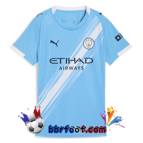 Maillot Foot Manchester City Femme Domicile Bleu 2025/2026