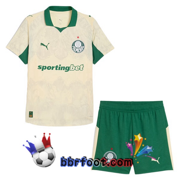 Maillot Foot Palmeiras Club World Cup Enfant Domicile Jaune 2025/2026