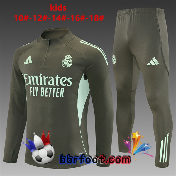 Survetement Foot Real Madrid Enfant Vert 2025/2026