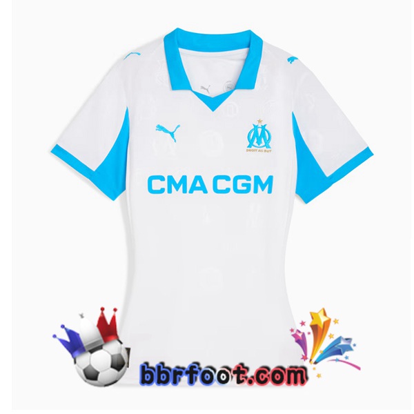 Maillot Foot Marseille OM Femme Domicile Blanc 2025/2026