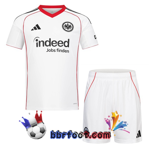 Maillot Foot Eintracht Frankfurt Enfant Exterieur Blanc 2025/2026