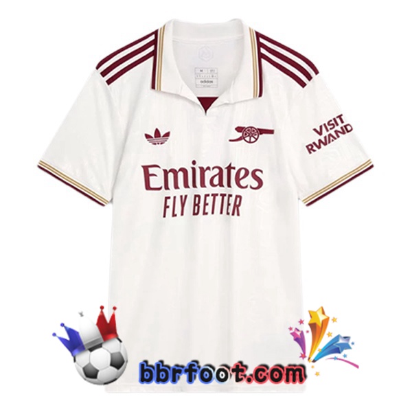 Maillot Foot Arsenal Third Blanc 2025/2026