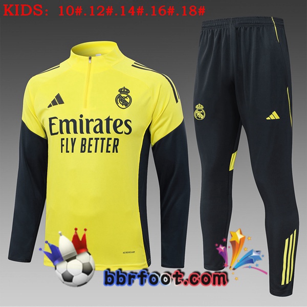 Survetement Foot Real Madrid Enfant Jaune 2025/2026
