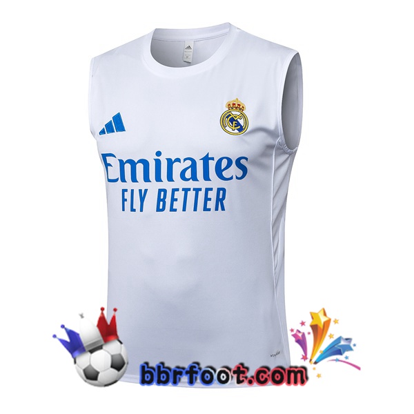 Gilet Foot Real Madrid Blanc 2025/2026
