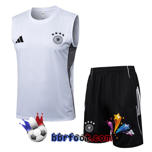Gilet Foot Allemagne + Shorts Blanc 2025/2026