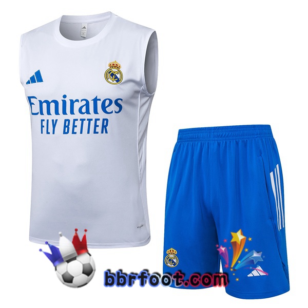 Gilet Foot Real Madrid + Shorts Blanc 2025/2026