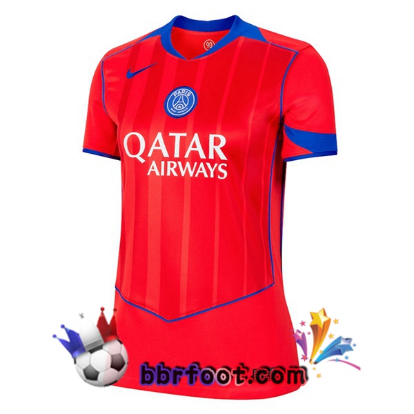 Maillot Foot Paris PSG Femme Third Rouge 2025/2026