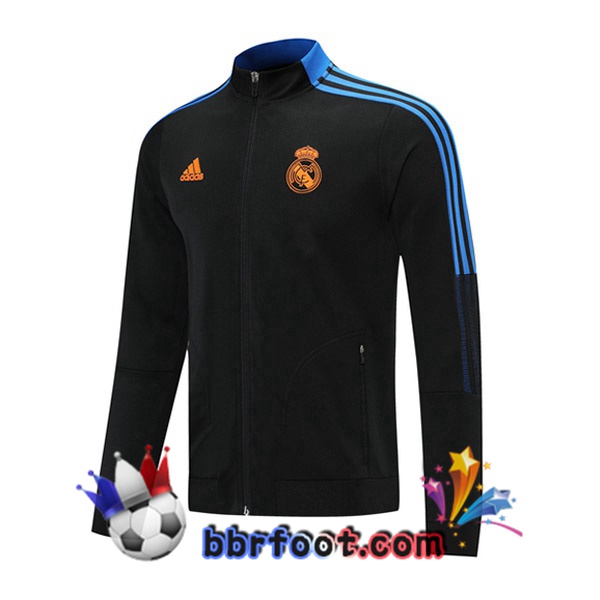 Veste Foot Real Madrid Noir 21/22 Veste Foot Real Madrid Noir 21/22
