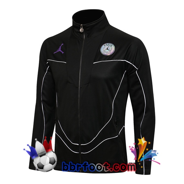 Veste Foot JORDAN Paris PSG Noir 21/22 Veste Foot JORDAN Paris PSG Noir 21/22