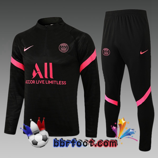 Survetement Foot Paris PSG Enfant Noir 21/22