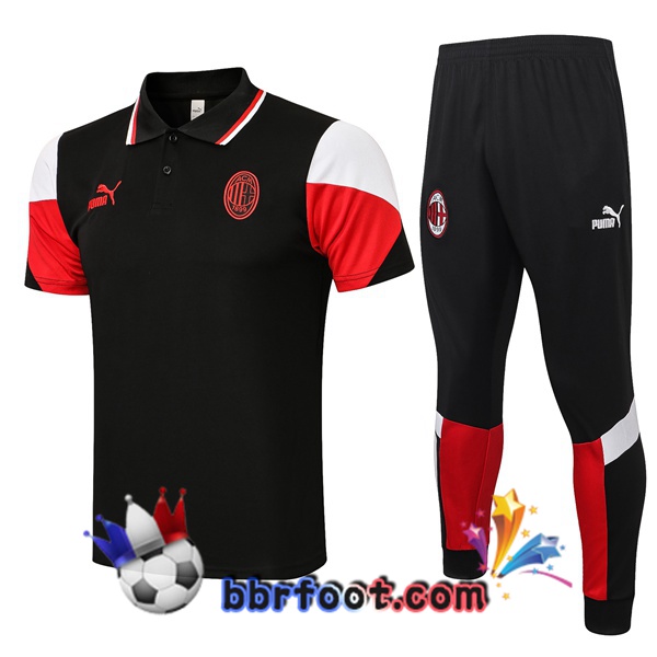 Polo Foot AC Milan + Pantalon Noir 21/22