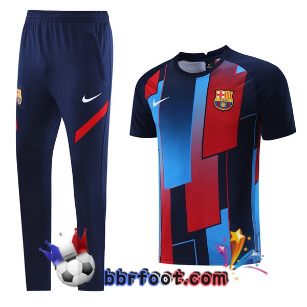 Training T-Shirts FC Barcelone + Pantalon Bleu Rouge 21/22 Training T-Shirts FC Barcelone + Pantalon Bleu Rouge 21/22