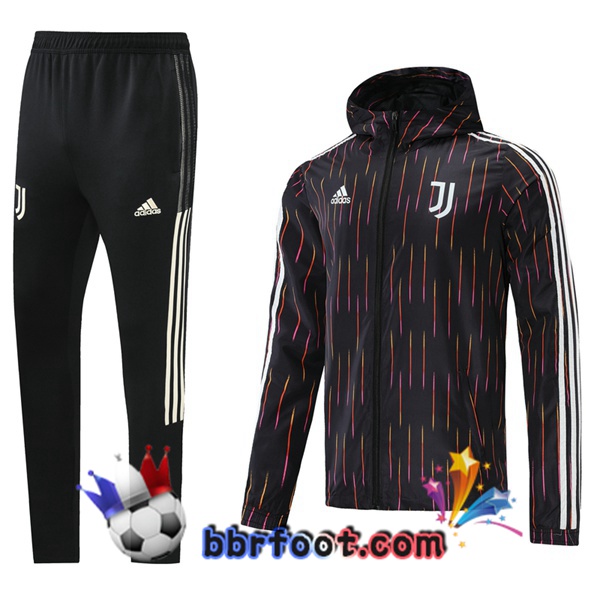 Coupe Vent Survetement Foot Juventus Noir 21/22