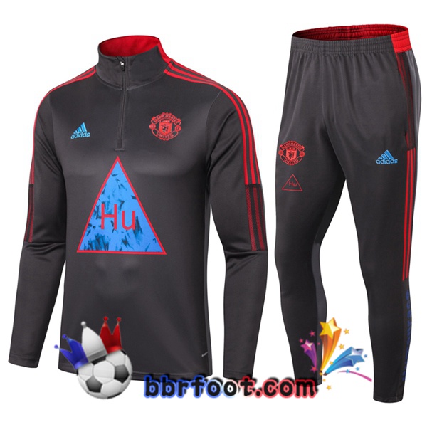 Survetement Foot Manchester United Adidas X Human Race Gris 20/21