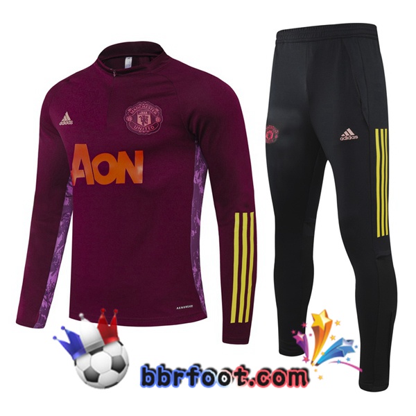 Survetement Foot Manchester United Rouge 20/21