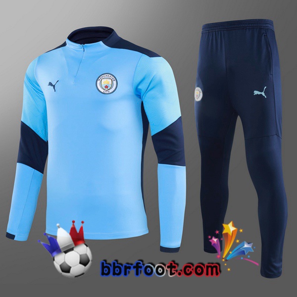 Survetement Foot Manchester City Enfant Bleu 20/21