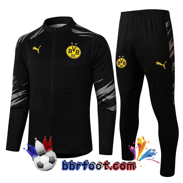 Veste Survetement Foot Dortmund BVB Noir 20/21