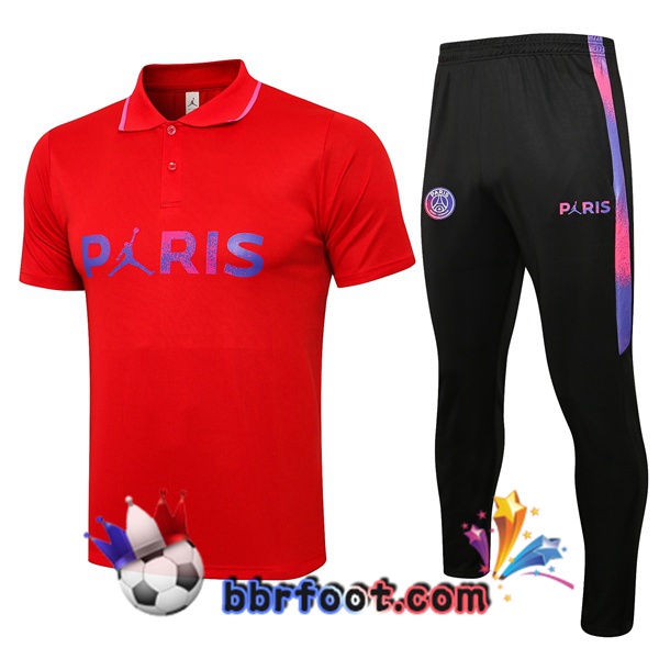 Polo Foot Paris PSG + Pantalon Rouge 21/22 Polo Foot Paris PSG + Pantalon Rouge 21/22