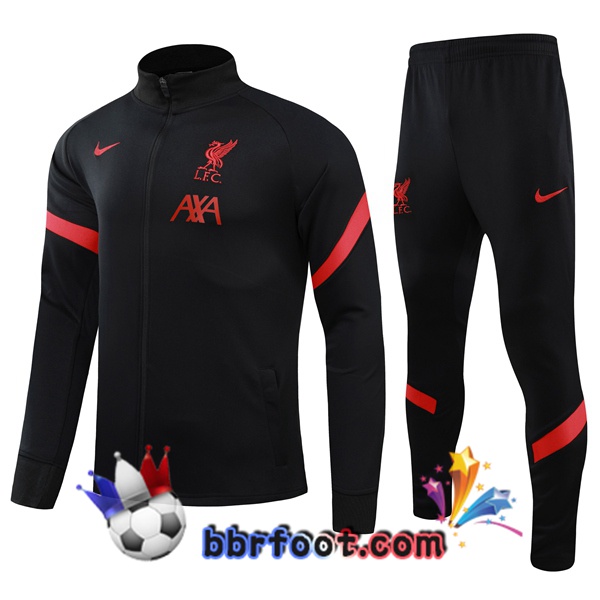 Veste Survetement Foot FC Liverpool Noir 21/22