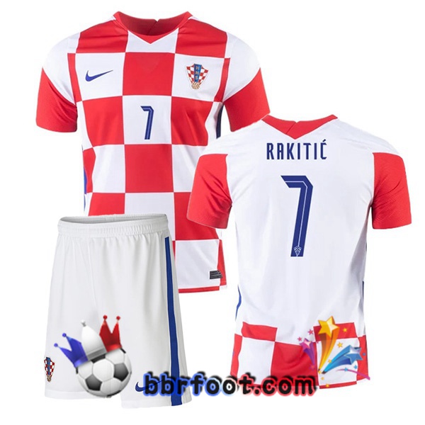 Maillot Equipe de Croatie (RAKITIĆ 7) Enfant Domicile 20/21