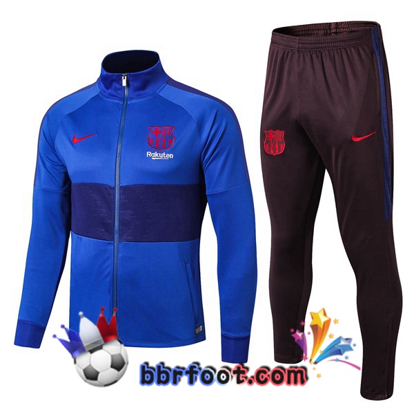 Veste Survetement Foot FC Barcelone Bleu 19/20