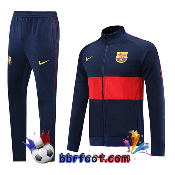 Veste Survetement Foot FC Barcelone Bleu Rouge 19/20
