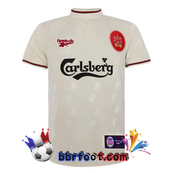 1996-1997 FC Liverpool Exterieur Retro Maillot de Foot Blanc
